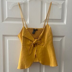 Forever 21 Mustard Bow-Tie Camisole